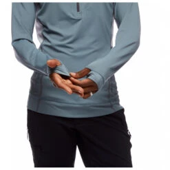 Black Diamond Women's Alpenglow Pro Hoody - Funktionsshirt 13 Black Diamond Women's Alpenglow Pro Hoody - Funktionsshirt -Armedange Kleidung Geschaft black diamond womens alpenglow pro hoody funktionsshirt detail 6
