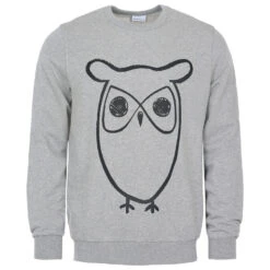 KnowledgeCotton Apparel Crew Neck Big Owl Front Print - Pullover -Armedange Kleidung Geschaft knowledgecotton apparel crew neck big owl front print pullover 1